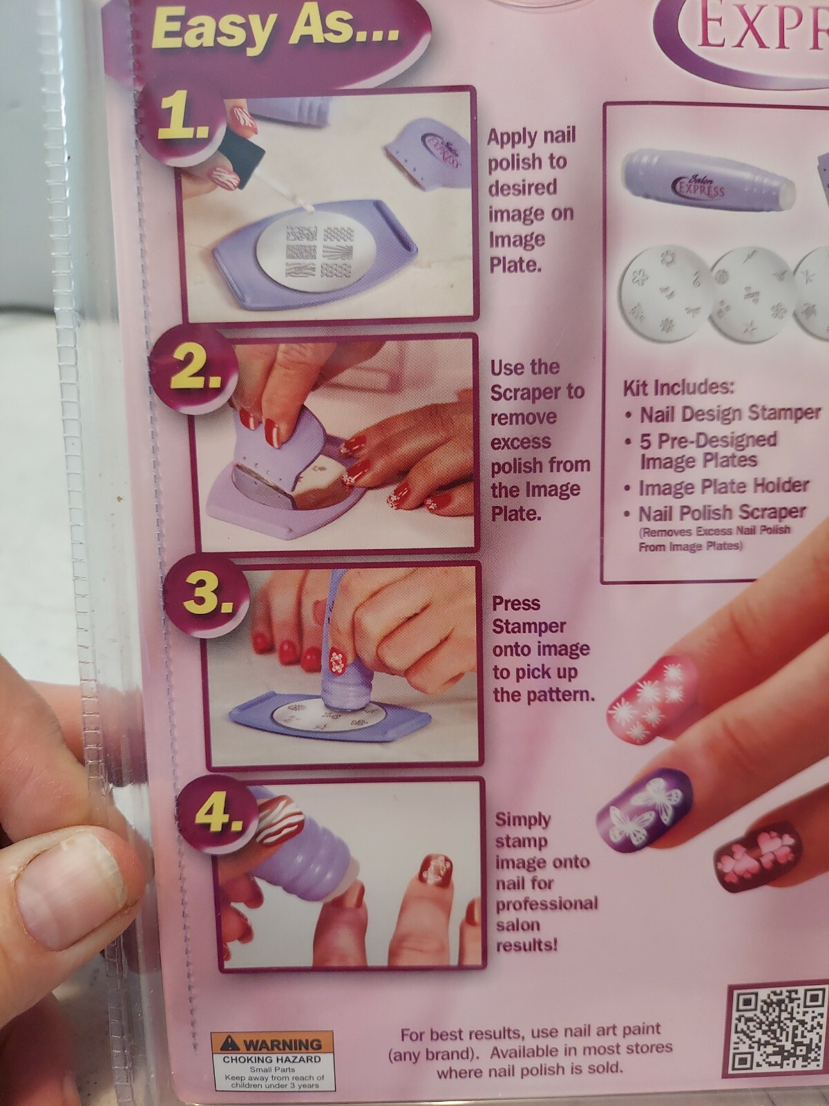 Nail Art Salon Express Stamping Kit NEW! SEALED!-v