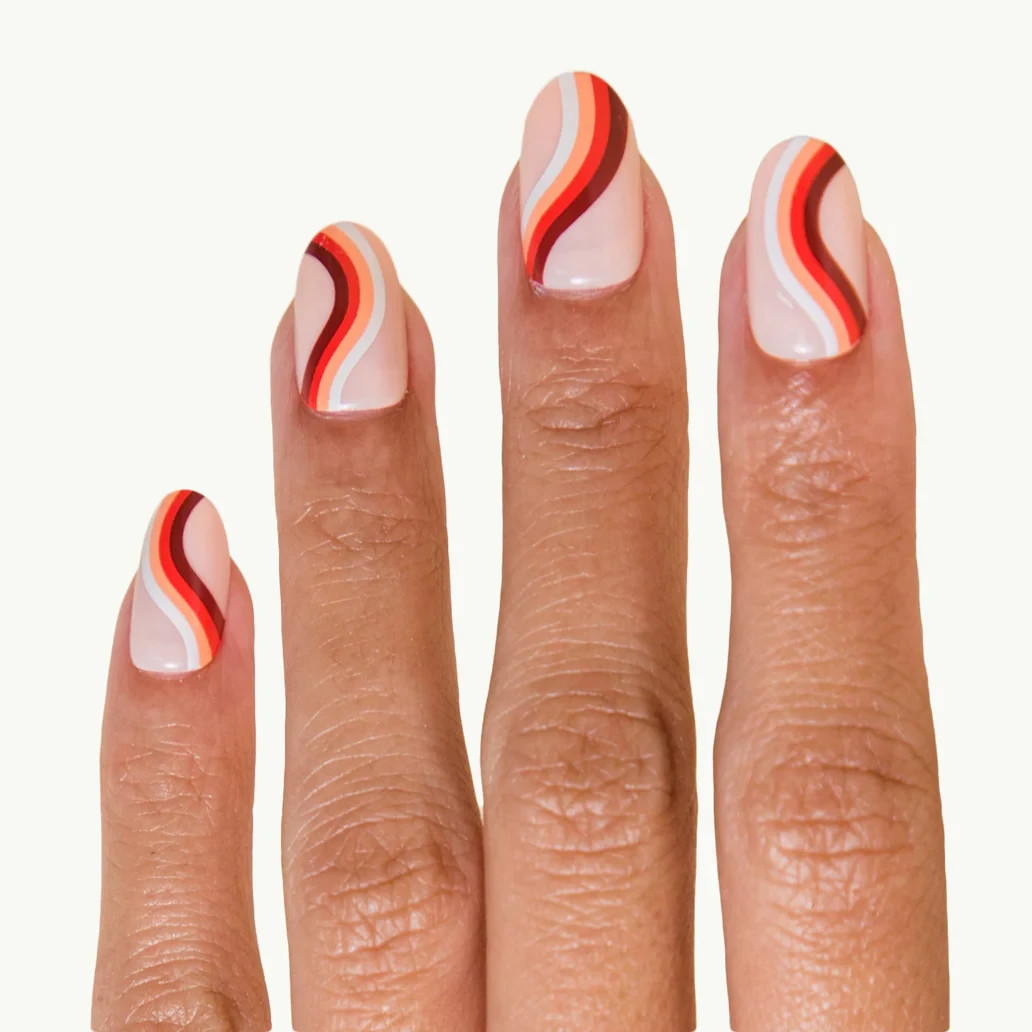 Chillhouse Discoteca Press-On Nails Kit – Oval Shape & Salon Design 30ct New