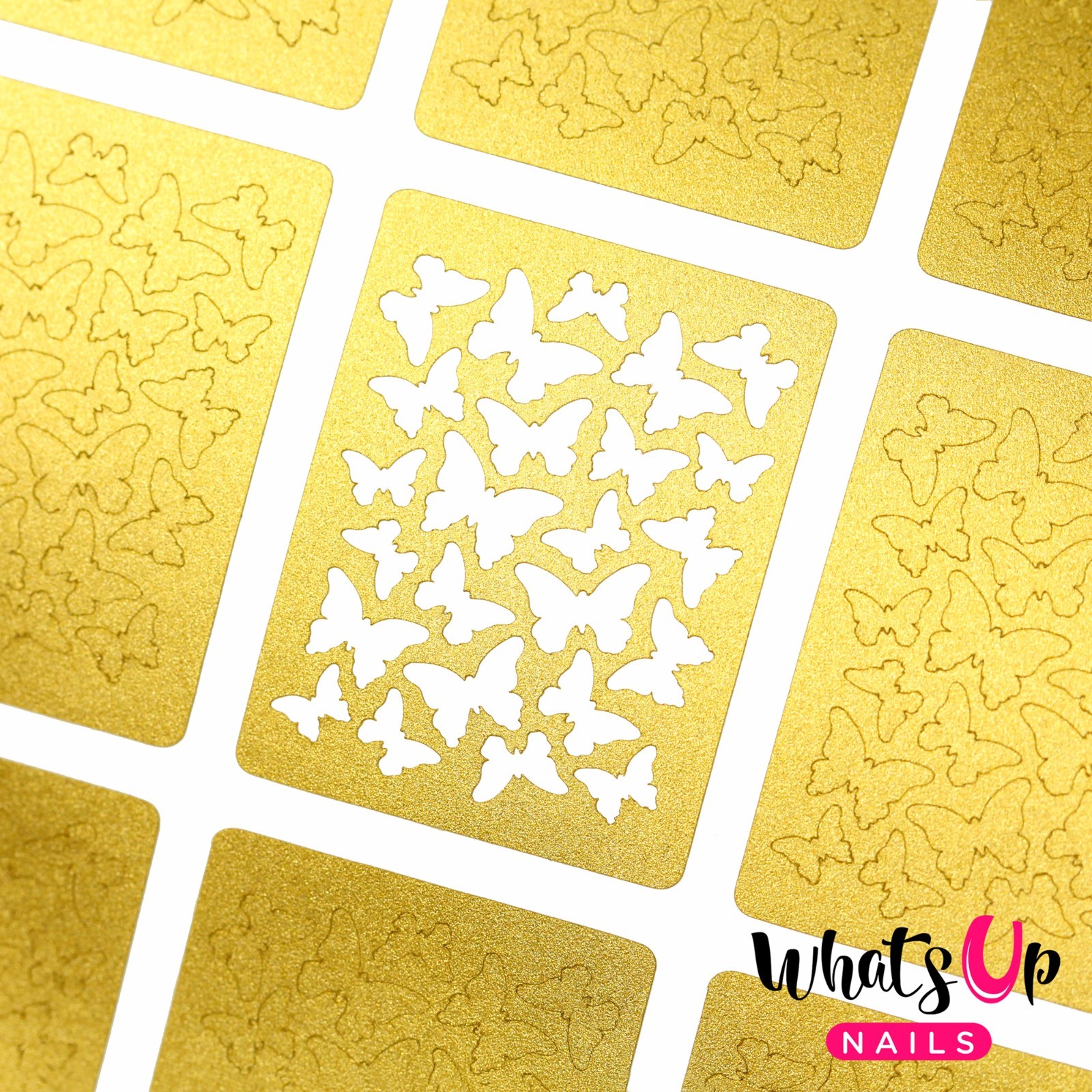 Whats Up Nails Butterflies Stencils for Nails, Nail Stickers, Nail Vinyls