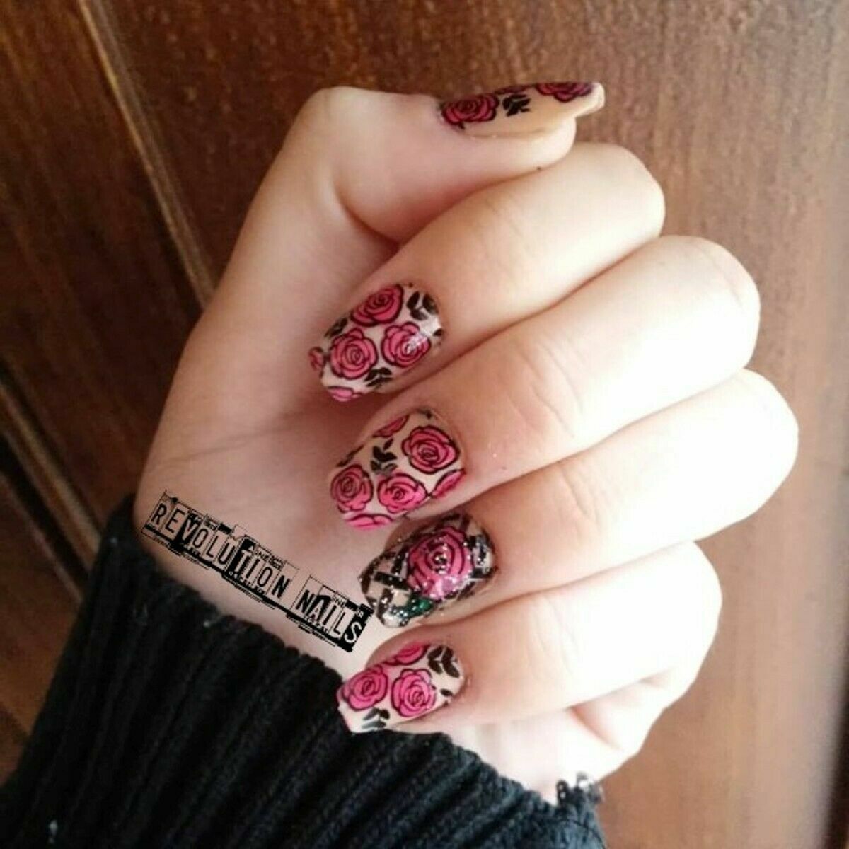 BP 73 Rose Flower Nail Art Stamping Template Image Plate Stamper Scraper Kit