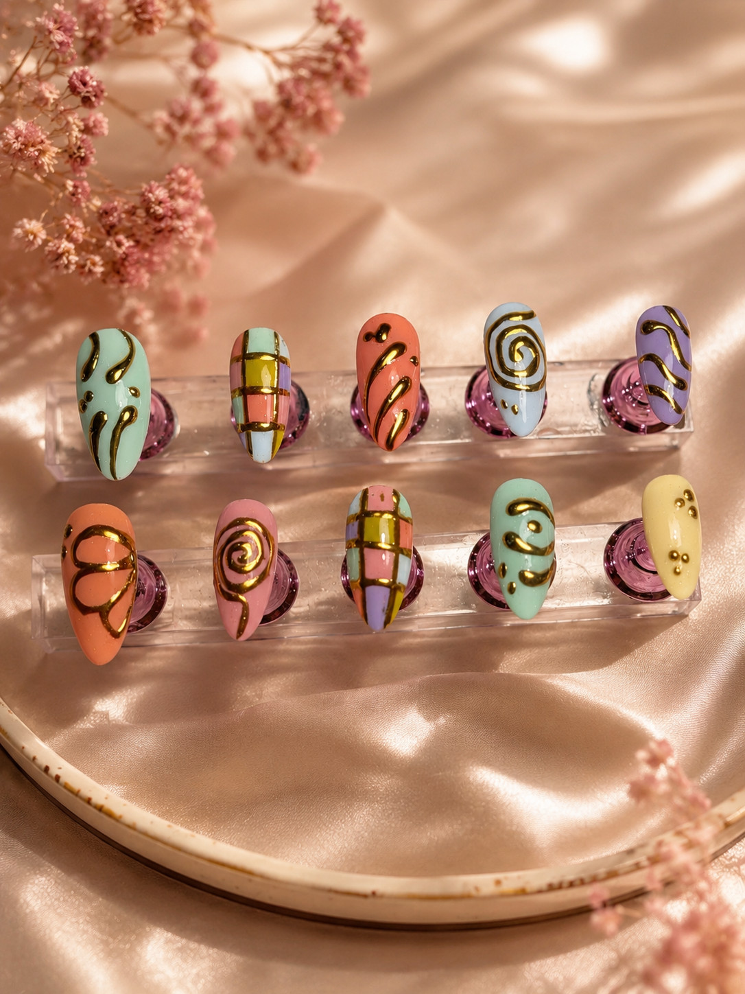 press on nails handmade size S