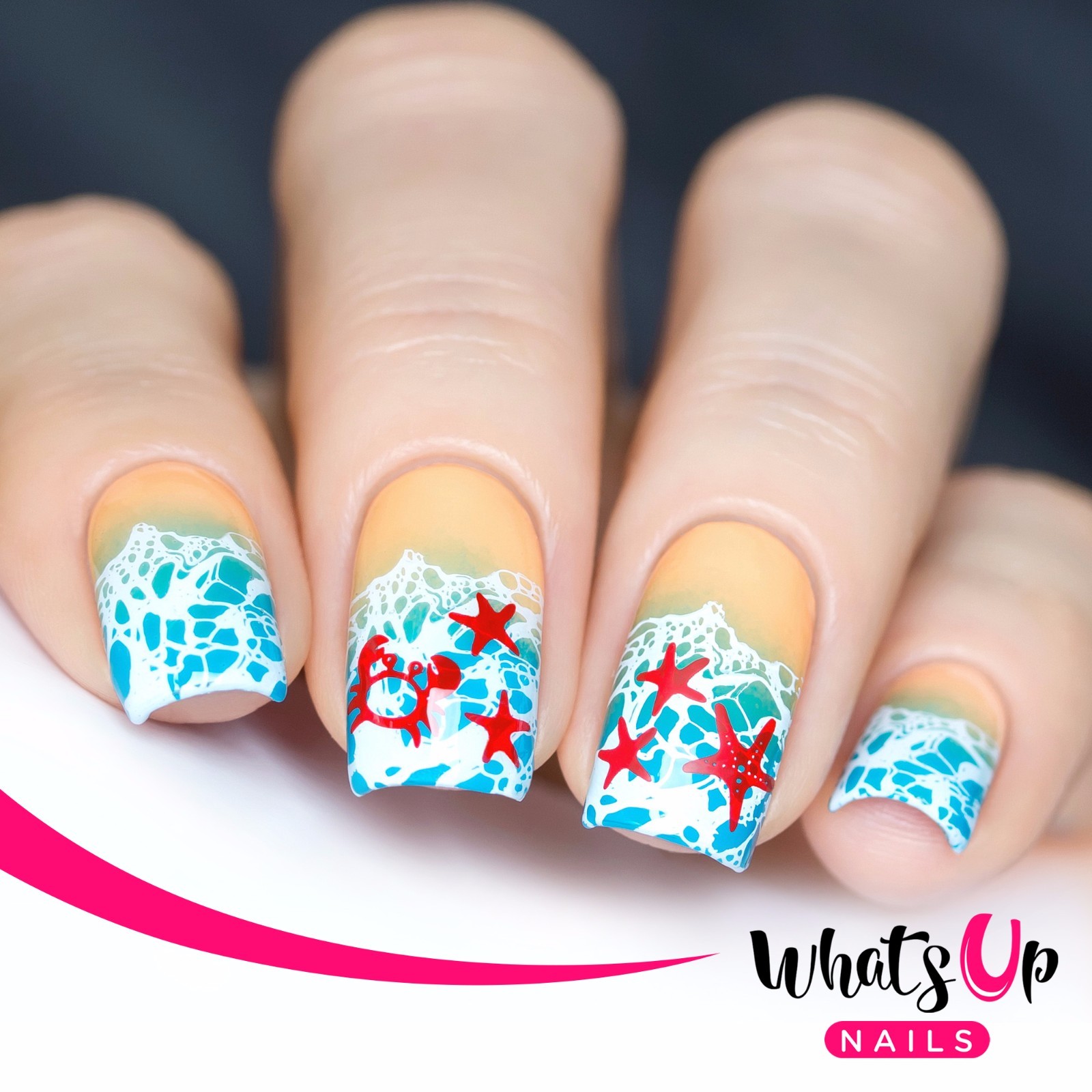 A019 Beach Mode Stamping Plate For Stamped Nail Art Design