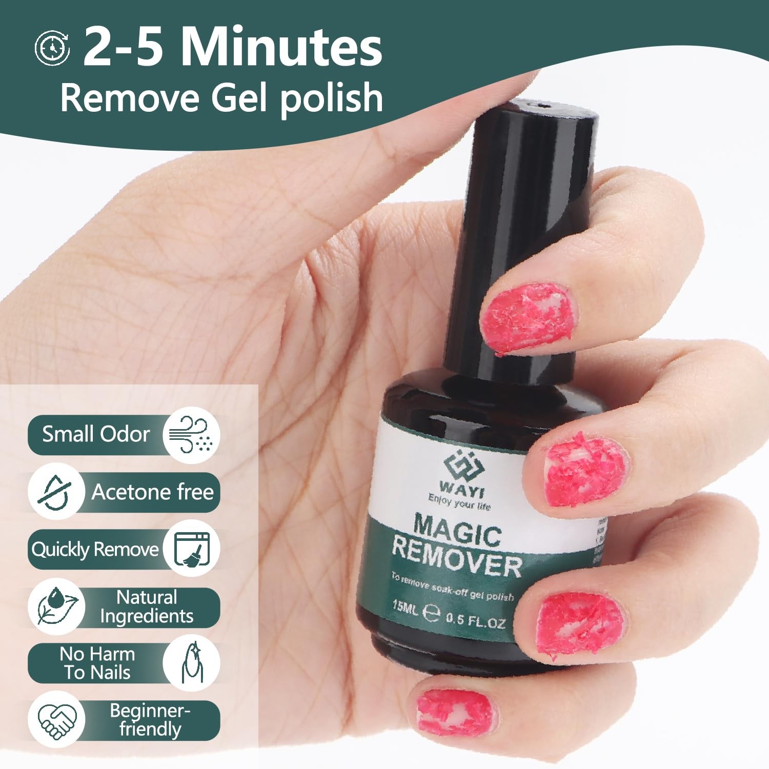 Gel Nail Polish Remover Kit – 2PCS with Tool
