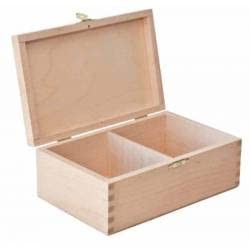 Chess and games shop Muba Wooden Storage Box 8.27 x 3.03 x 5.51 inches, brown