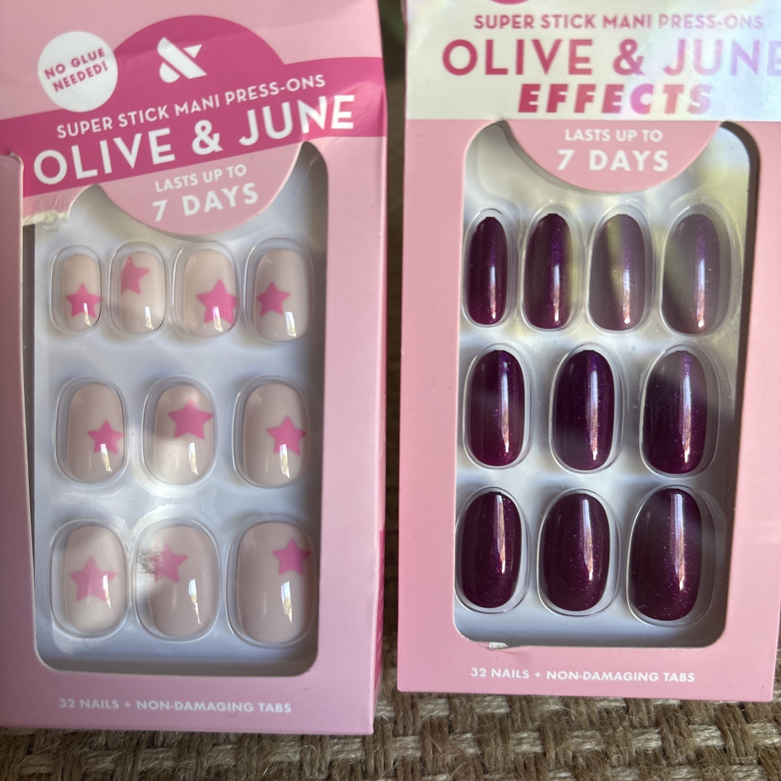 olive and june press on nails. Set Of 2 Round Extra Short And Medium Oval