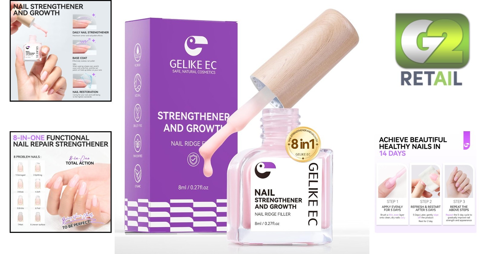 Transform Thin Nails with 8 in 1 Ridge Filler – Protein-Packed Growth Formula