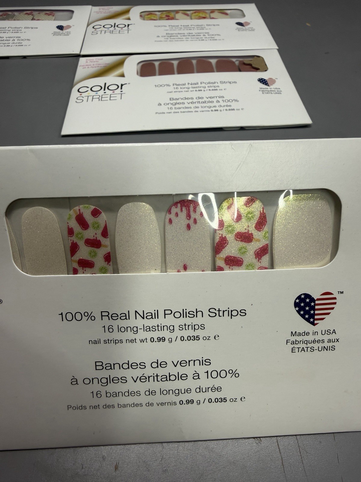 Color Street Nail Polish Strips Lot Of 6 Sealed Floral Pink Purple Black NEW