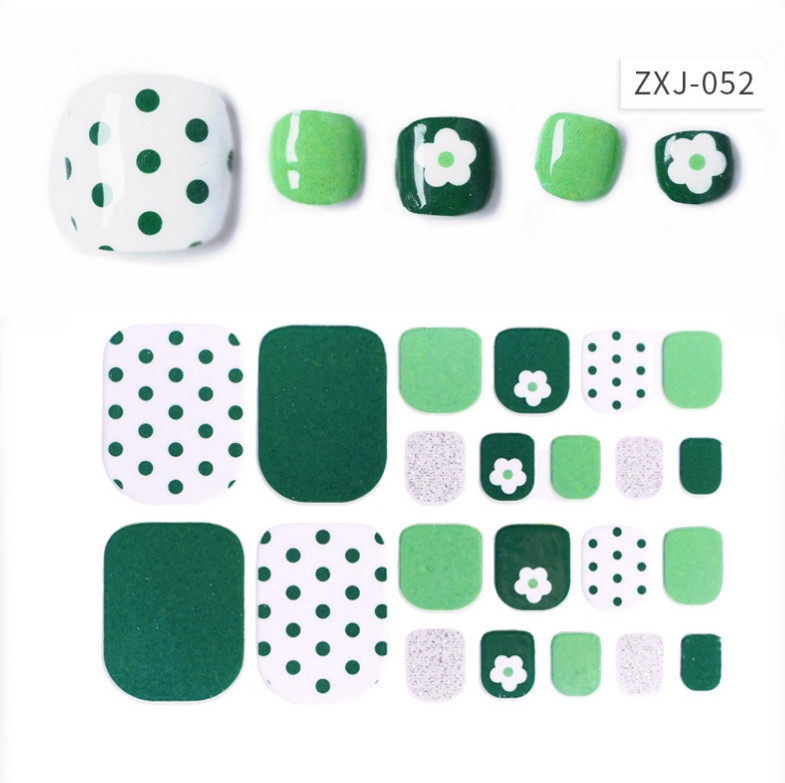Fashion Summer 3D Toe Nail Stickers Wrap Manicure Art Self Stick Decor NS21