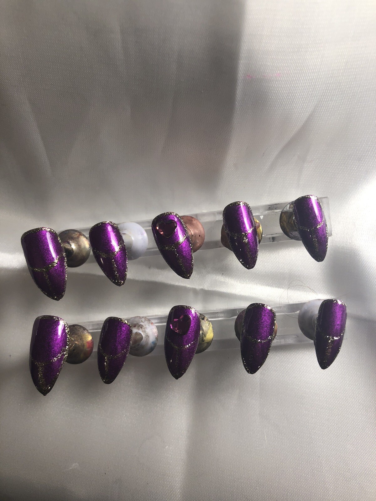Z NAILZ ! Gorgeous Set Of Handmade/Custom/Medium/Almond Press On Nails