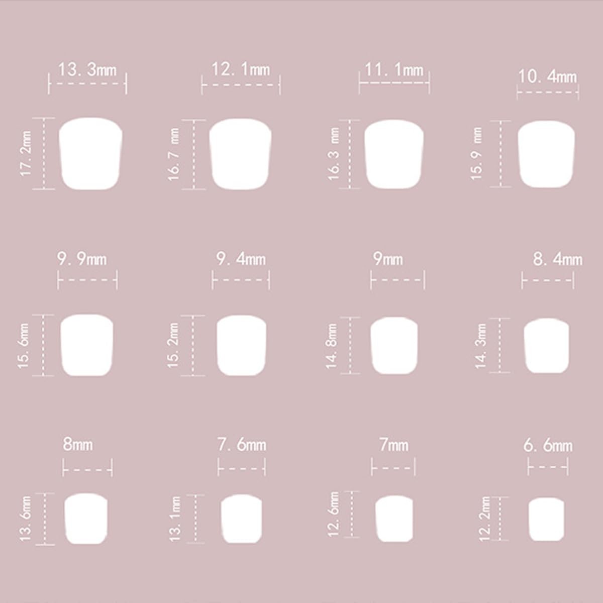 Ombre Press on Nails Short Square Fake Gradient Nude Short, Style-12