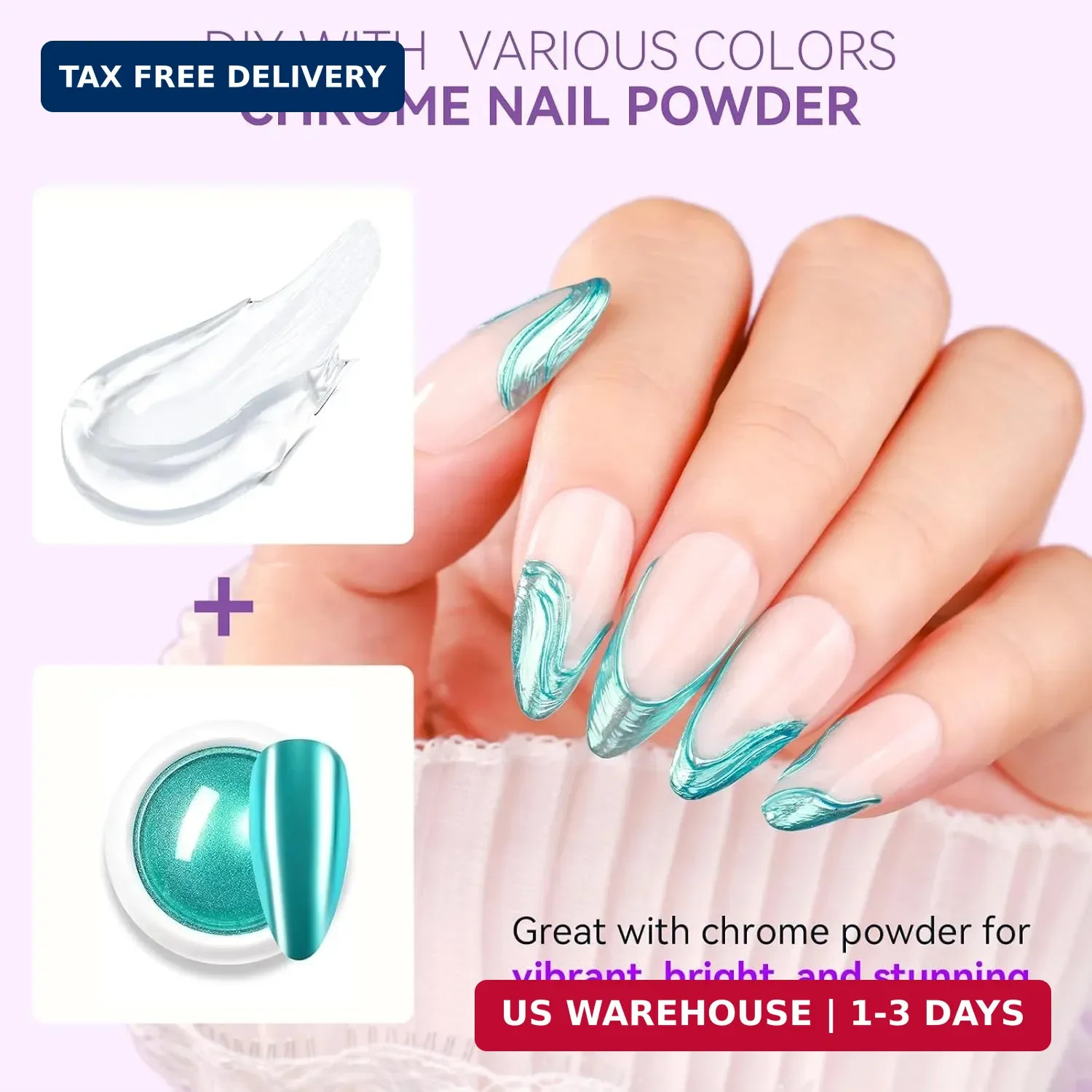 Makartt 3D Gel Nail Art: Clear 3D Painting Gels for Chrome Powder, 3D Sculpting