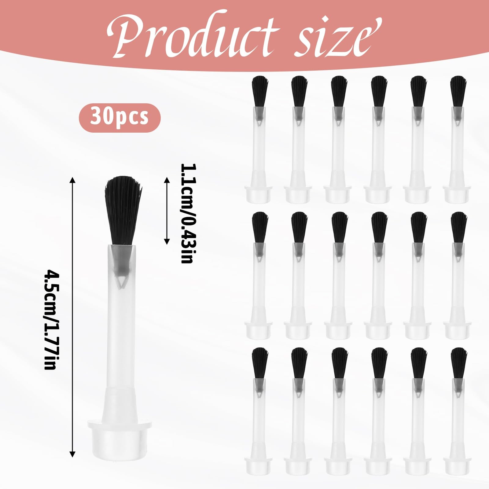 30 PCS Nail Polish Brush Replacement Kit, Disposable Brushes with Reusable Ha…