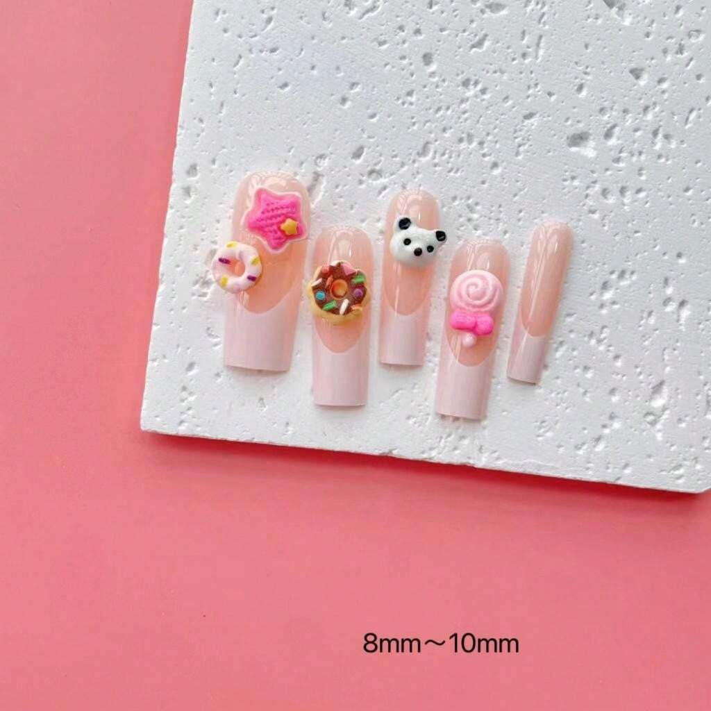 50pcs/Bag Cute Miniature Resin Food Toys Random Color Diy Cream Glue Cartoon