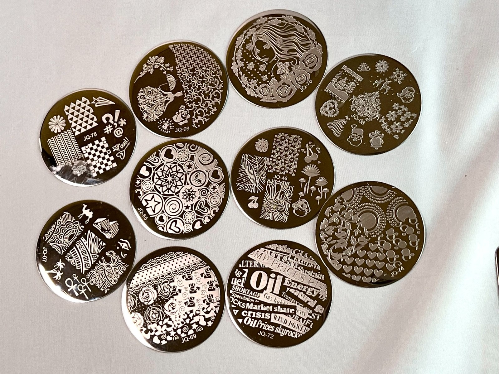Huge Lot of 19 Nail Art Stamping Plates & Organizer Binder Case