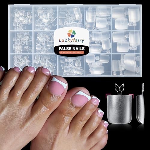 Square Toe Nail Tips, 504Pcs 15 Sizes Full Cover Press On Wide Long Square Toe
