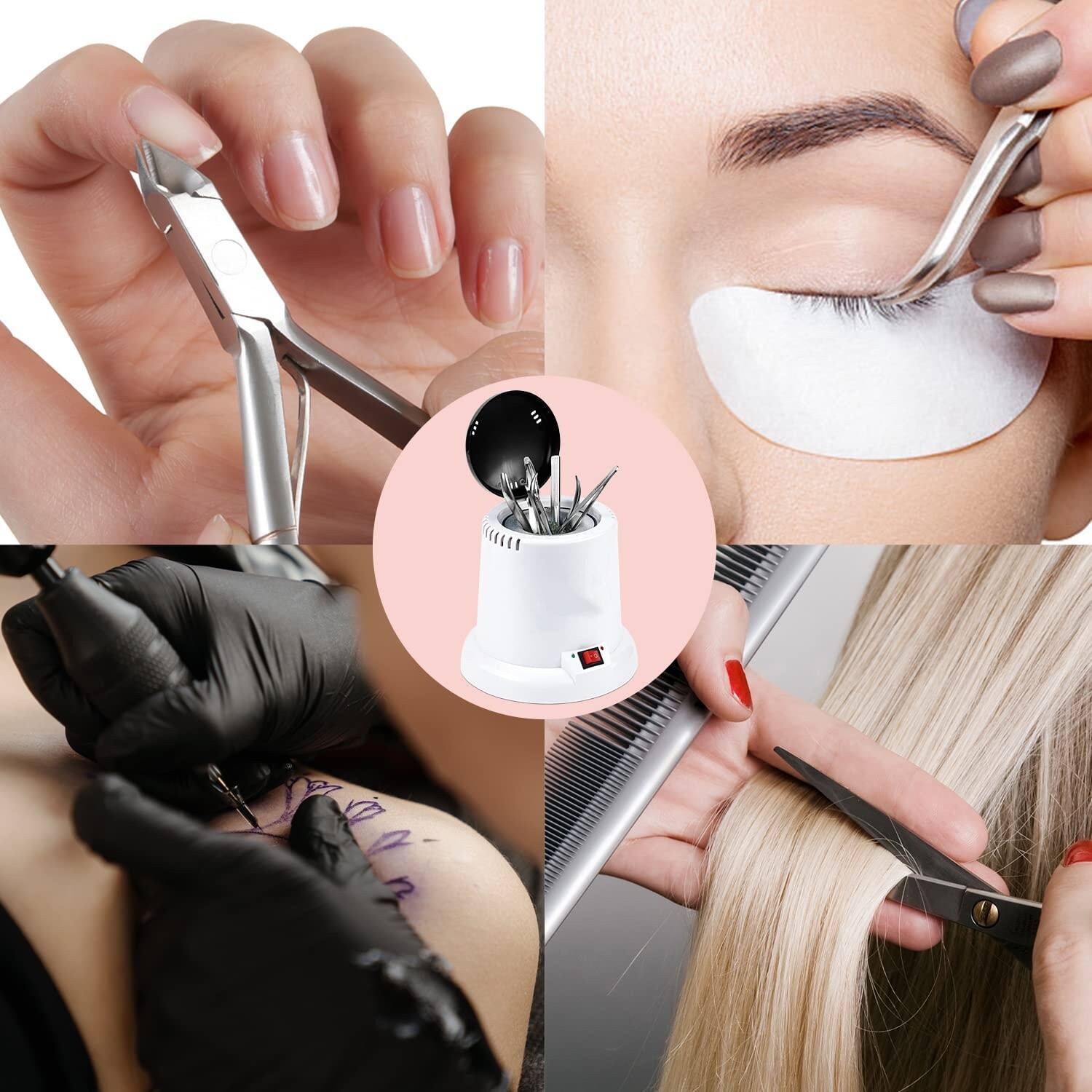 Maquina De Esterilizador Desinfectante Electrico Manicura Para Uñas Salon Pinzas