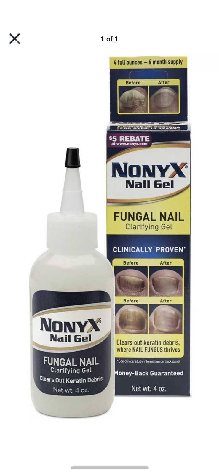 Nonyx Nail Gel Fungal Nail Clarifying Treatment 4oz EXP 12/2025