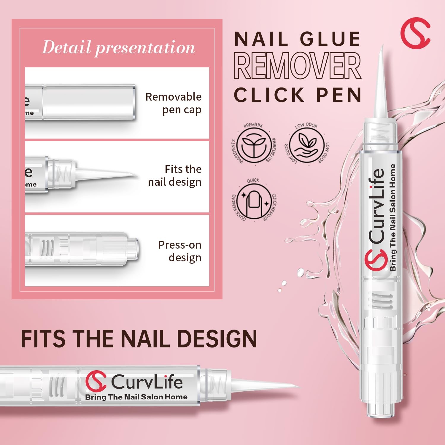 Curvlife 10g Semi Solid Nail Glue Gel with 5ml