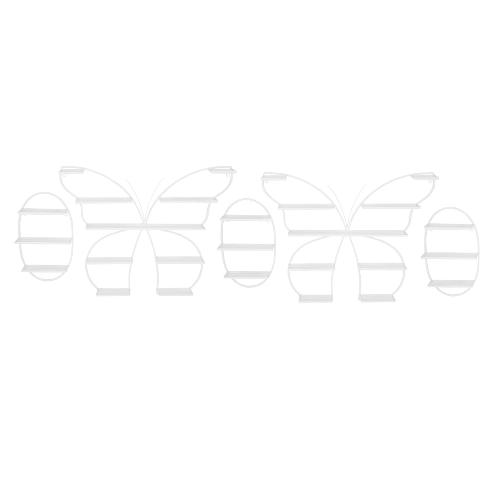5PCS Iron Butterfly Nail Polish Rack, Wall-mounted Nail Polish Storage Rack