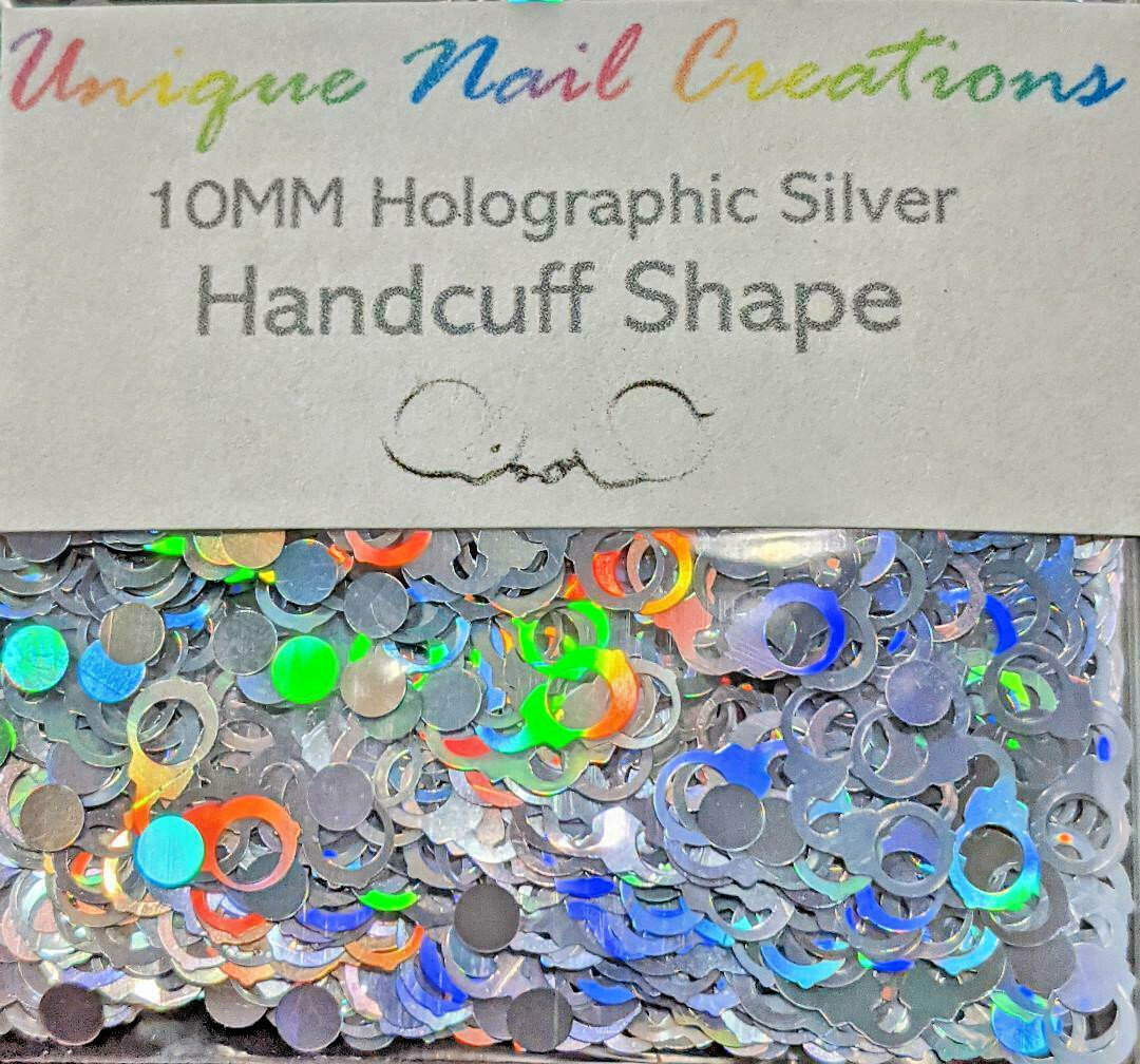 HANDCUFF Shape Glitter~Solvent Resistant~Nail Art•Face•Festival•USA⭐