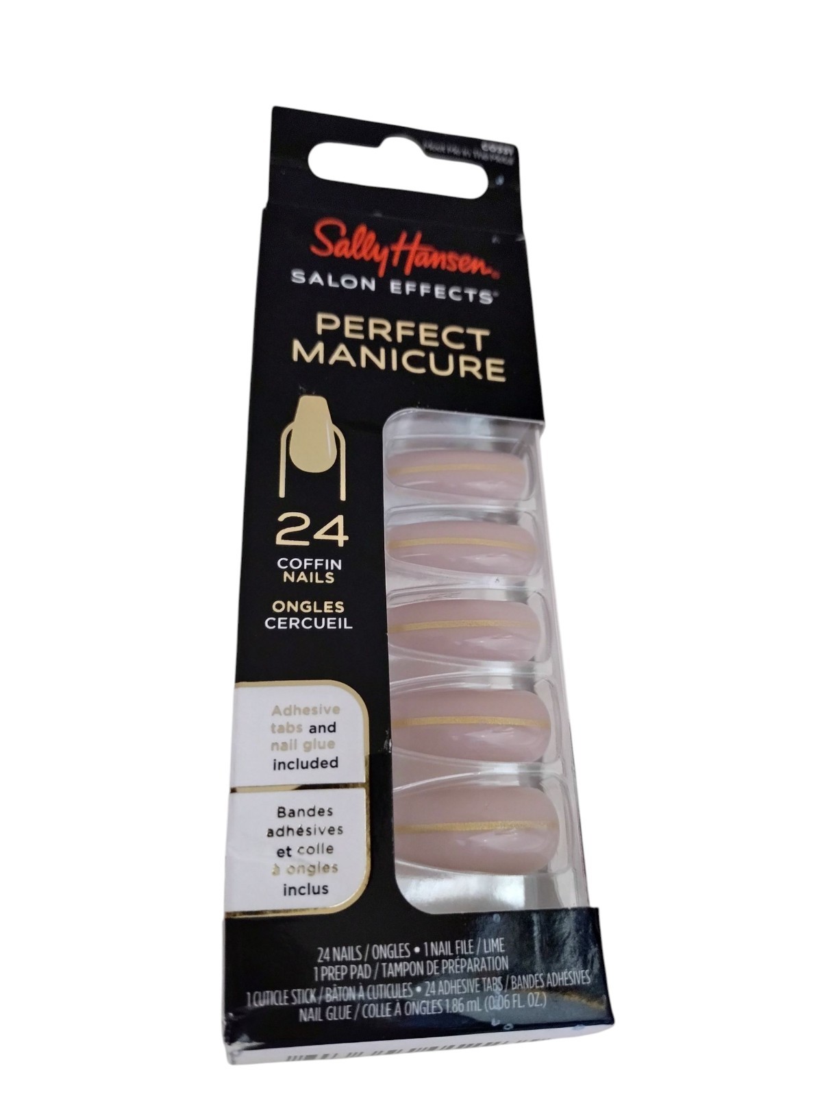 Sally Hansen SALON EFFECTS PERFECT MANICURE 24 COFFIN Nails MEET ME IN THE METAL