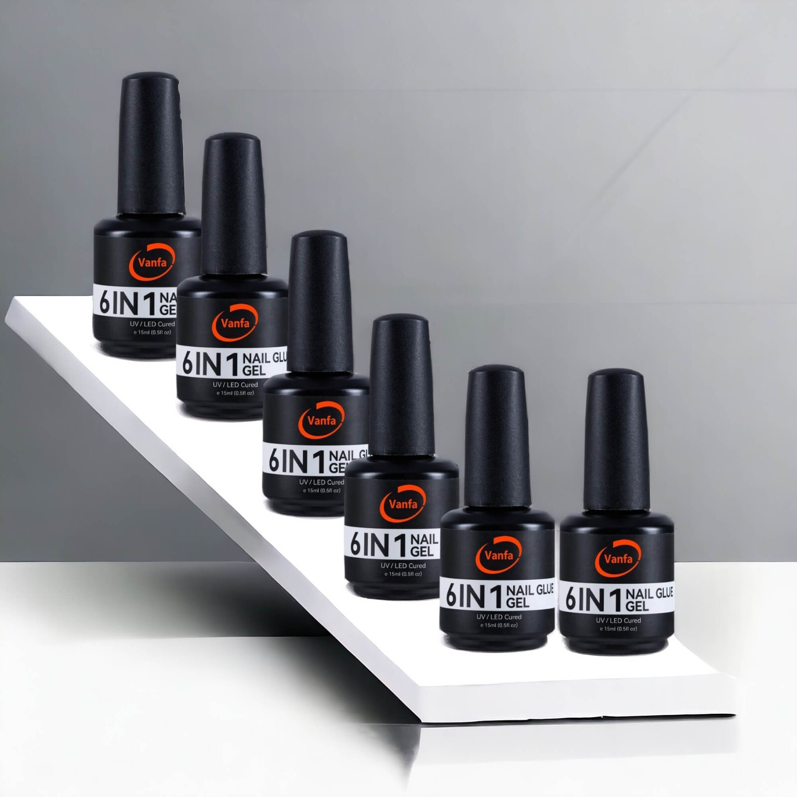 Vanfa 6 IN 1 Nail Glue Gel for Acrylic Nails Extension Nail Tips (Pack of 6)
