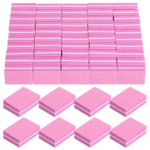 400 Mini Nail Buffers – 100/180 Grit Buffer Blocks for Acrylic & Natural Nails,