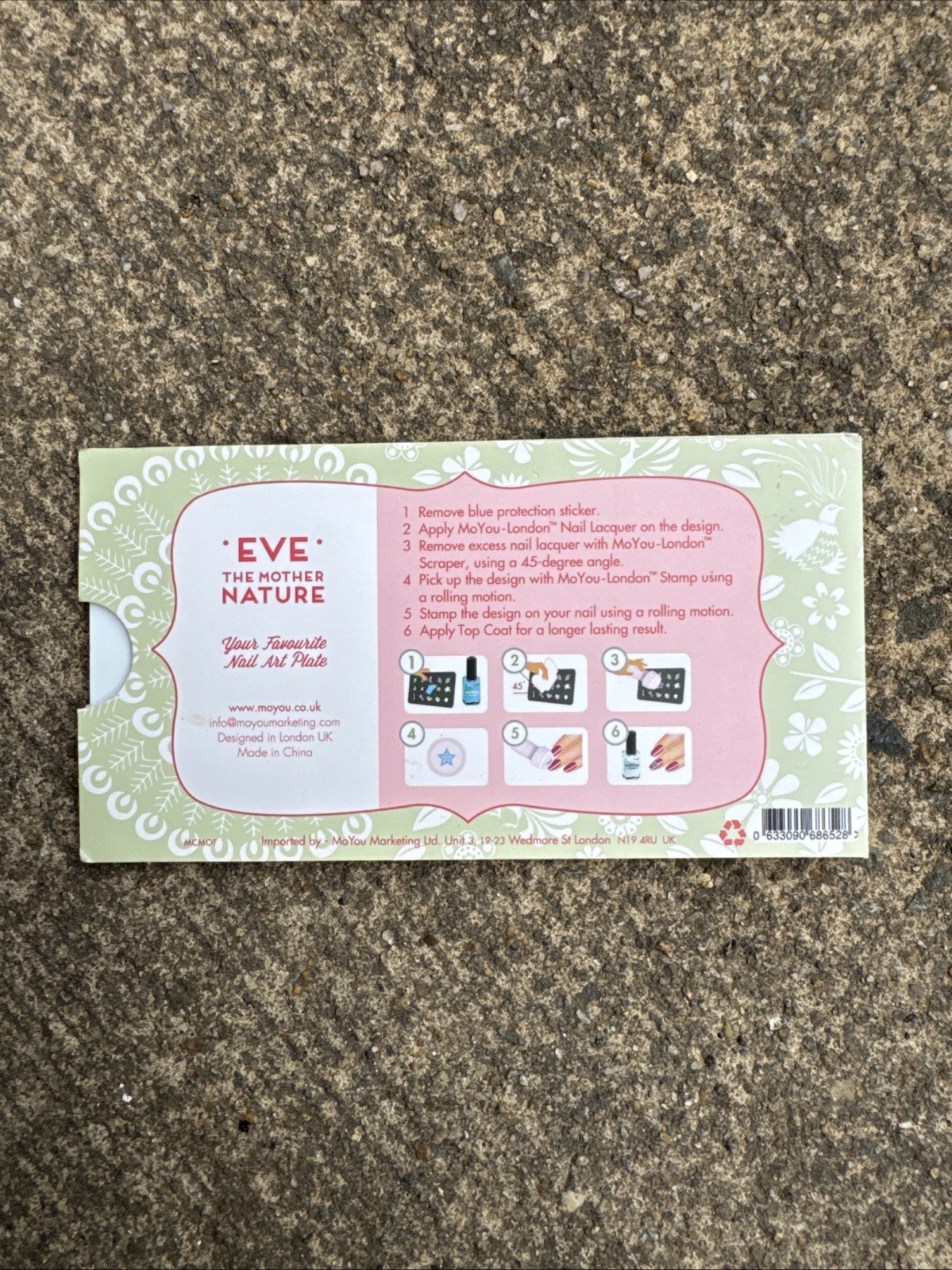 Mother nature, stamping nail art plate Number 12