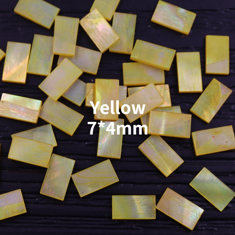 10pcs 7*4mm Mini Nature Abalone Shell Inlay Rectangle Craft Nail Art Jewelry