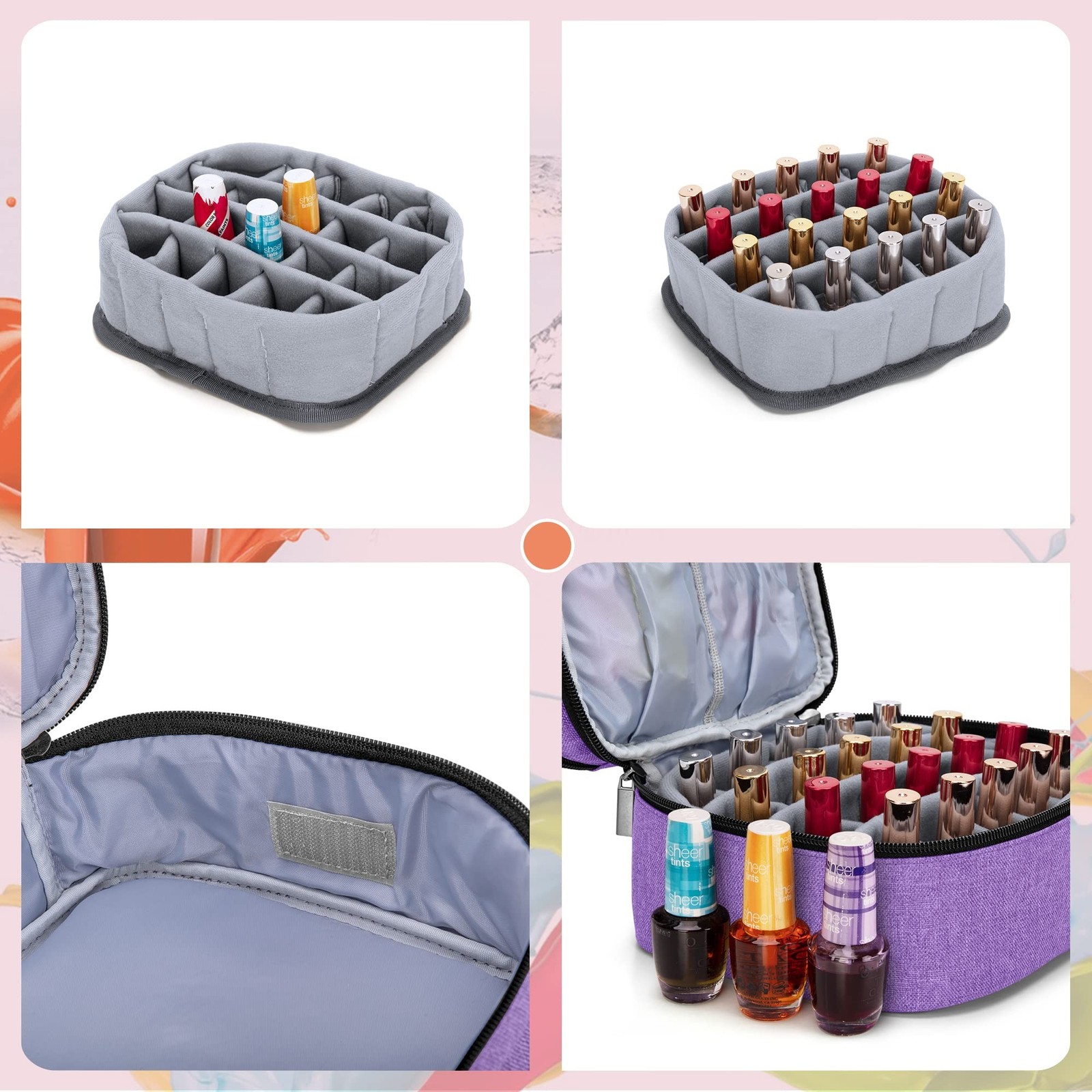 LUXJA Nail Polish Carrying Case – Holds 20 Bottles (15ml – 0.5 fl.oz), Double…