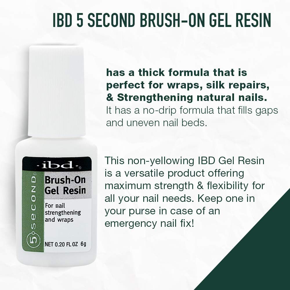 5 Second Brush-On Nail Glue 6 G, for Nail Tips, Full Cover Nails, and for Repair