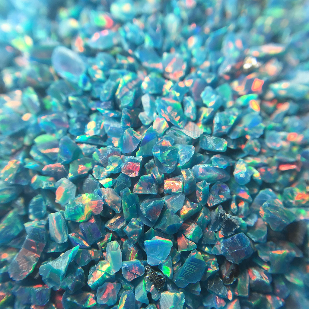 Lab-Created Crushed Opal Inlay Material – Ring Making, Woodworking, Resin Art