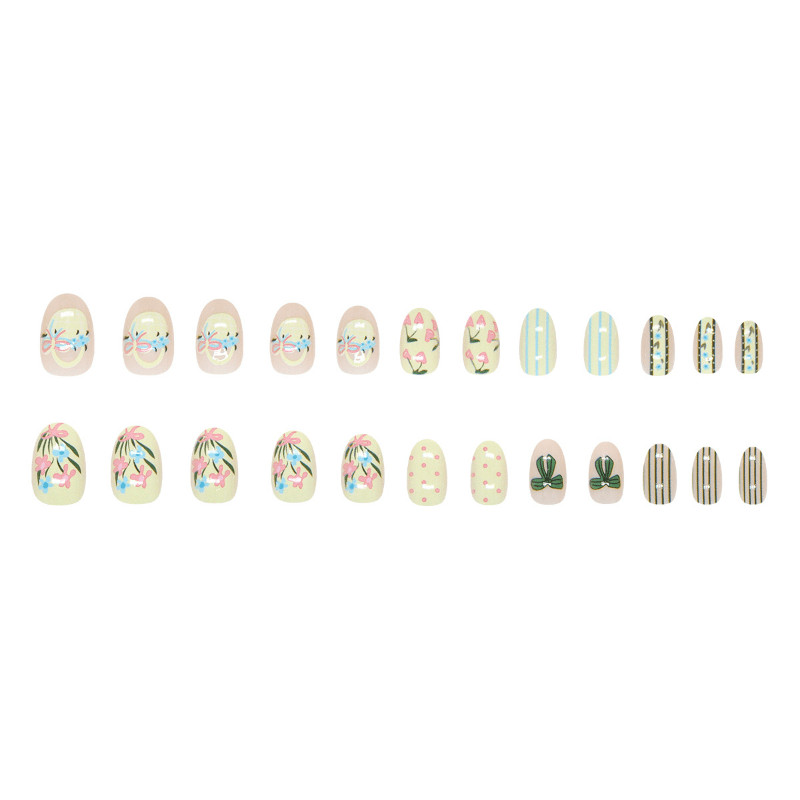 60pieces of nude pink gold glitter nail art with a light luxury and highend feel