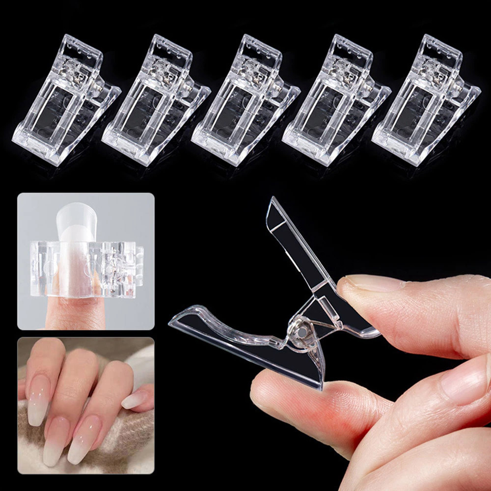 500X Nail Tips Clip Quick Building Poly Builder GelDIY Extension Clamp Clips LOT