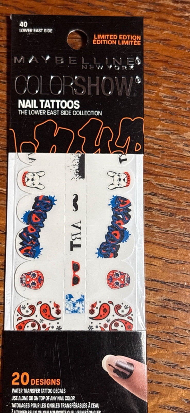 Maybelline Color Show Nail Stickers/Tattoos #40 Lower East Side* Limited Edition