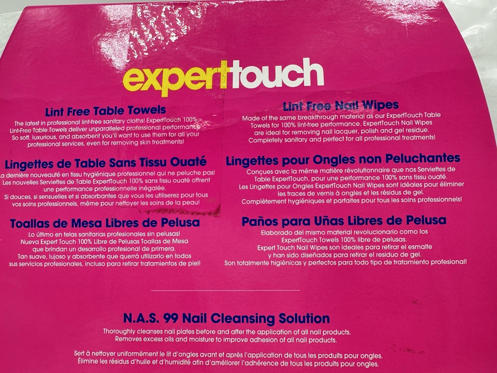 Lot of 3 – OPI Expert Touch Lint Free Table Towels & Nail Wipes + Nail Cleanser