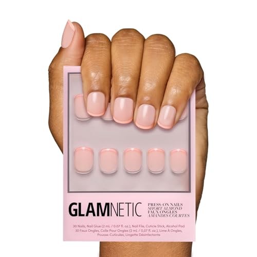 Press On Nails – French Peach | Super Short Round Fake Nails 2-French Peach