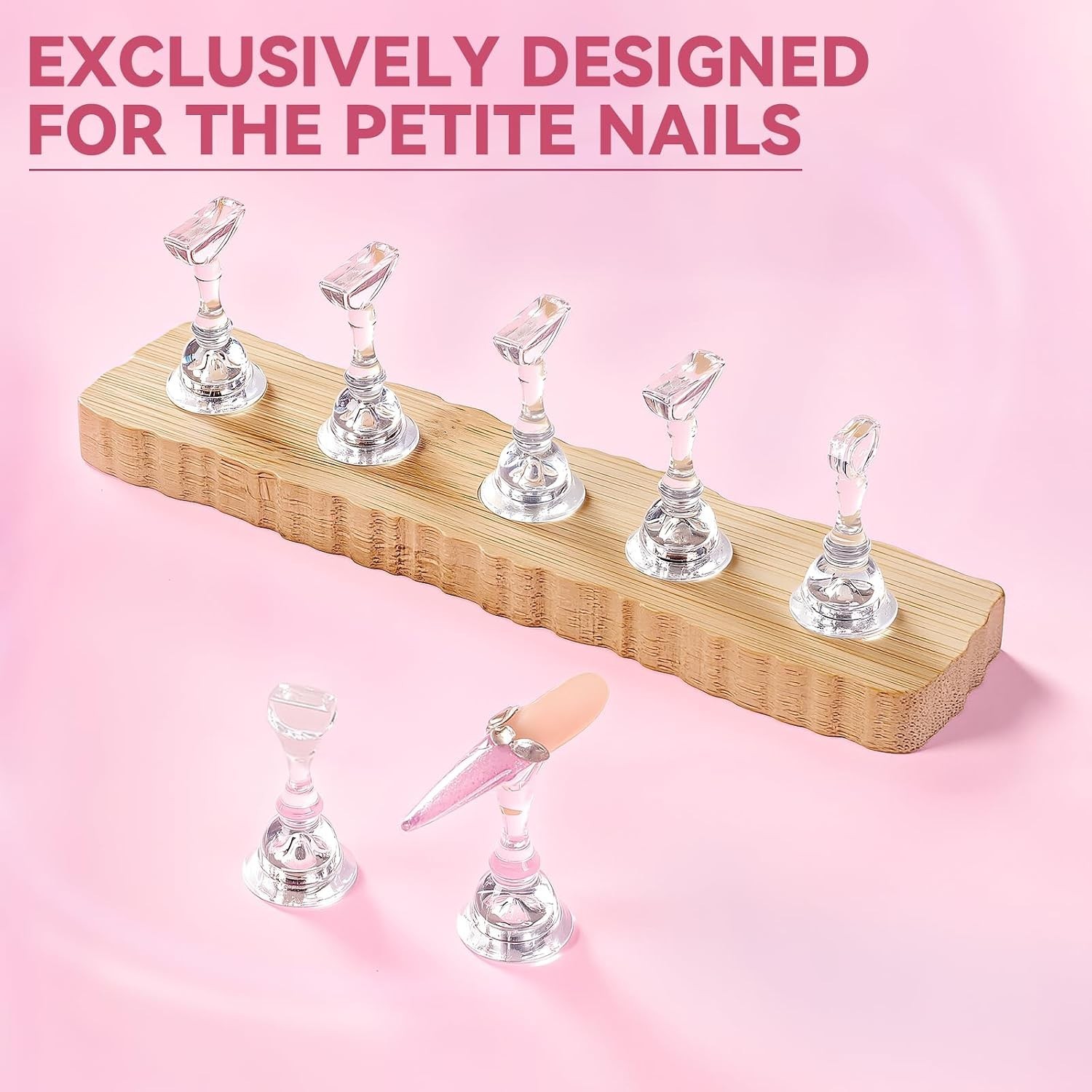 Nail Stand for Press On Nails Art Display Practice 2 Sets, 1 Heart Shaped Acryli