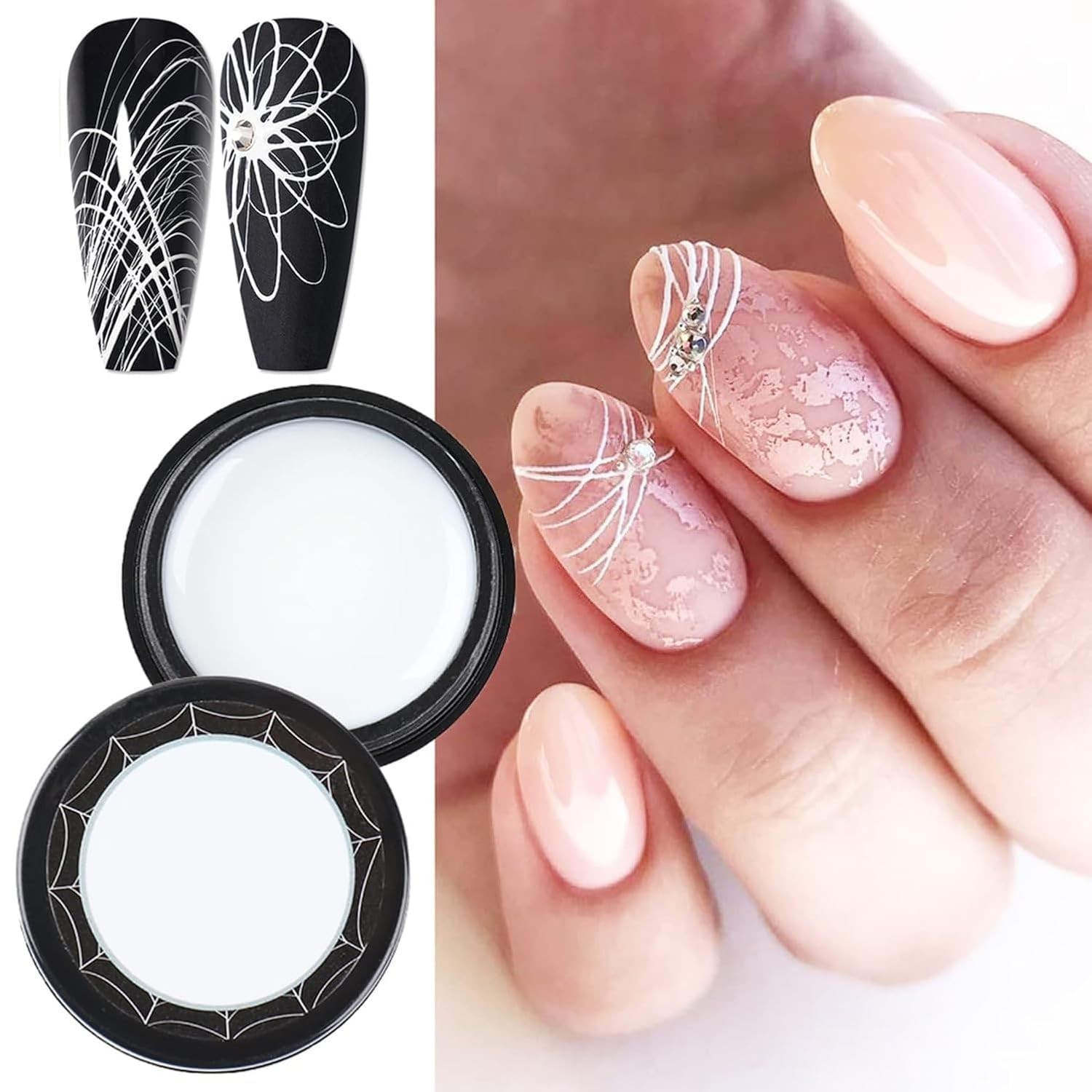 Luxurious White Gel Nail Painter for Stunning DIY Art – Long-Lasting Finish