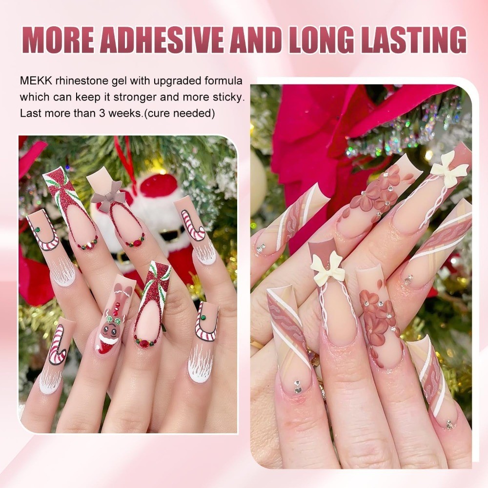 Super Strong No Wipe Rhinestone Nail Glue 15g for Crystals Beads Charms Diamonds
