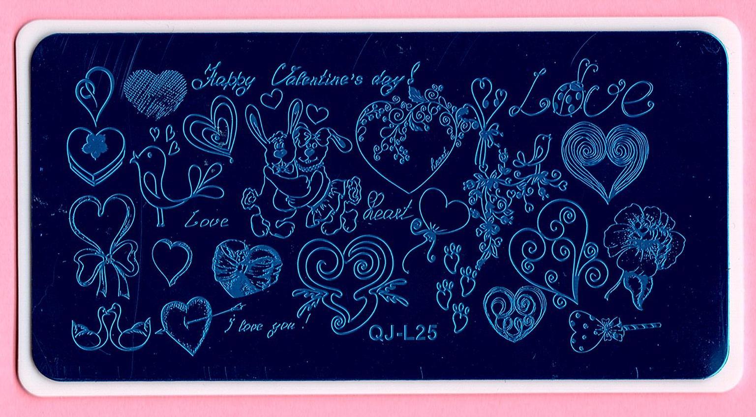 Valentines Day Love Nail Art DIY Stamping Metal Template Stencil Image Plate NEW