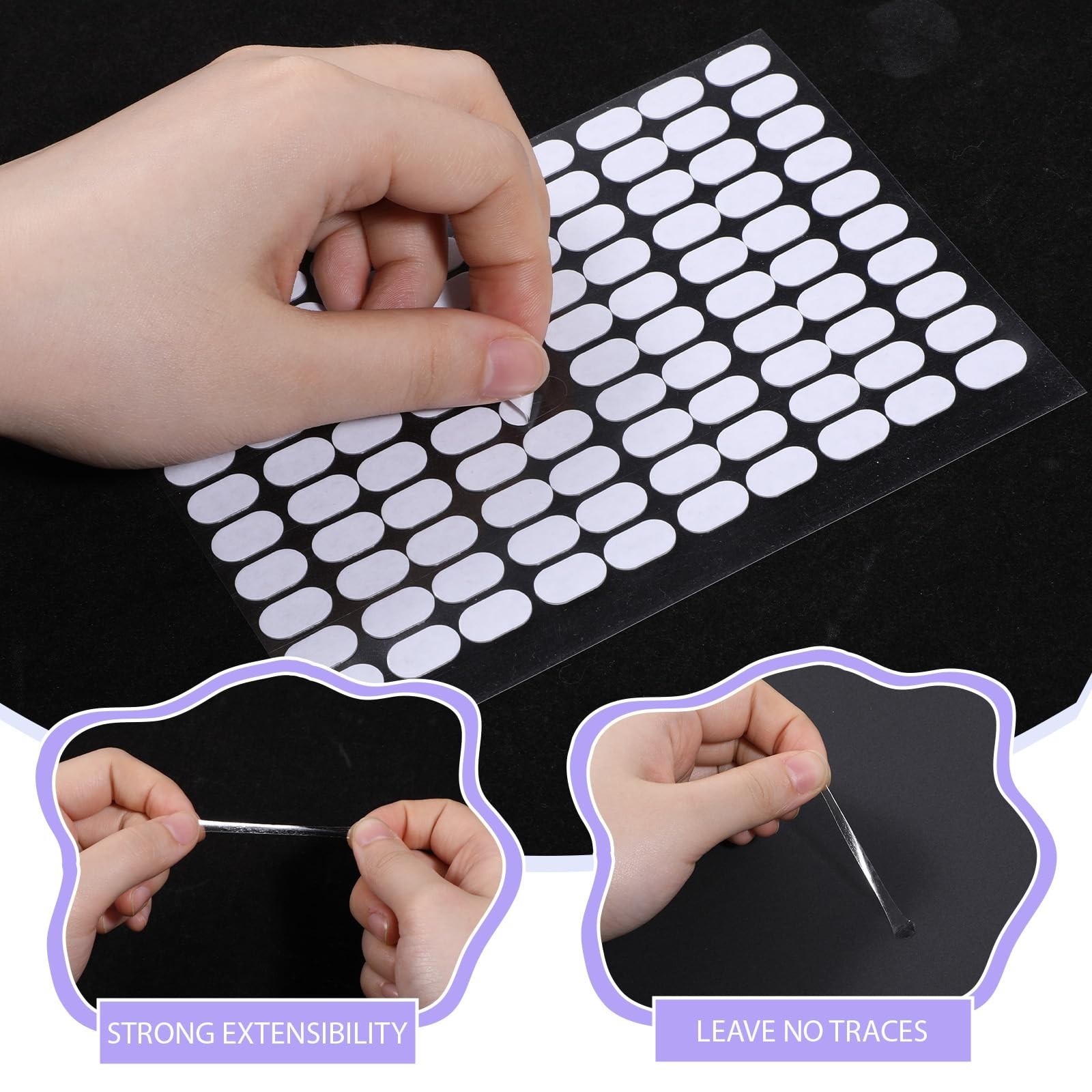 1000 PCS Nail Art Double Sided Nail Tape, False Tip Sticky Tabs, Clear Nails …
