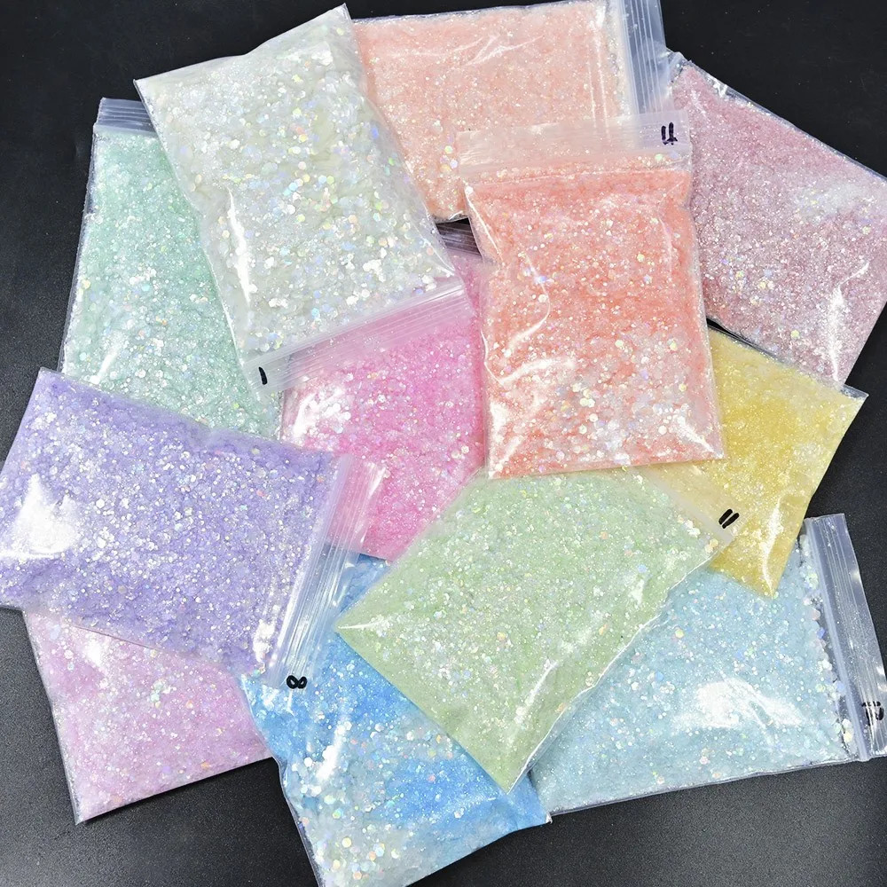 50grams Nail Diamond Glitter Sequins 21color White Symphony