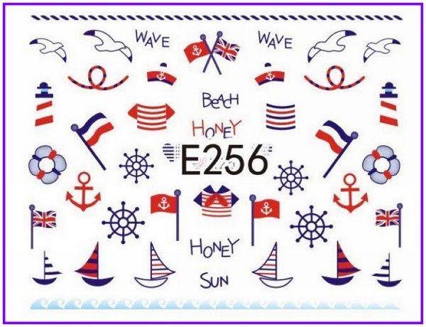 11 Designs 3D Nail Art Sticker Summer Aloha Palm Tree Bird Seashell Flag Decals