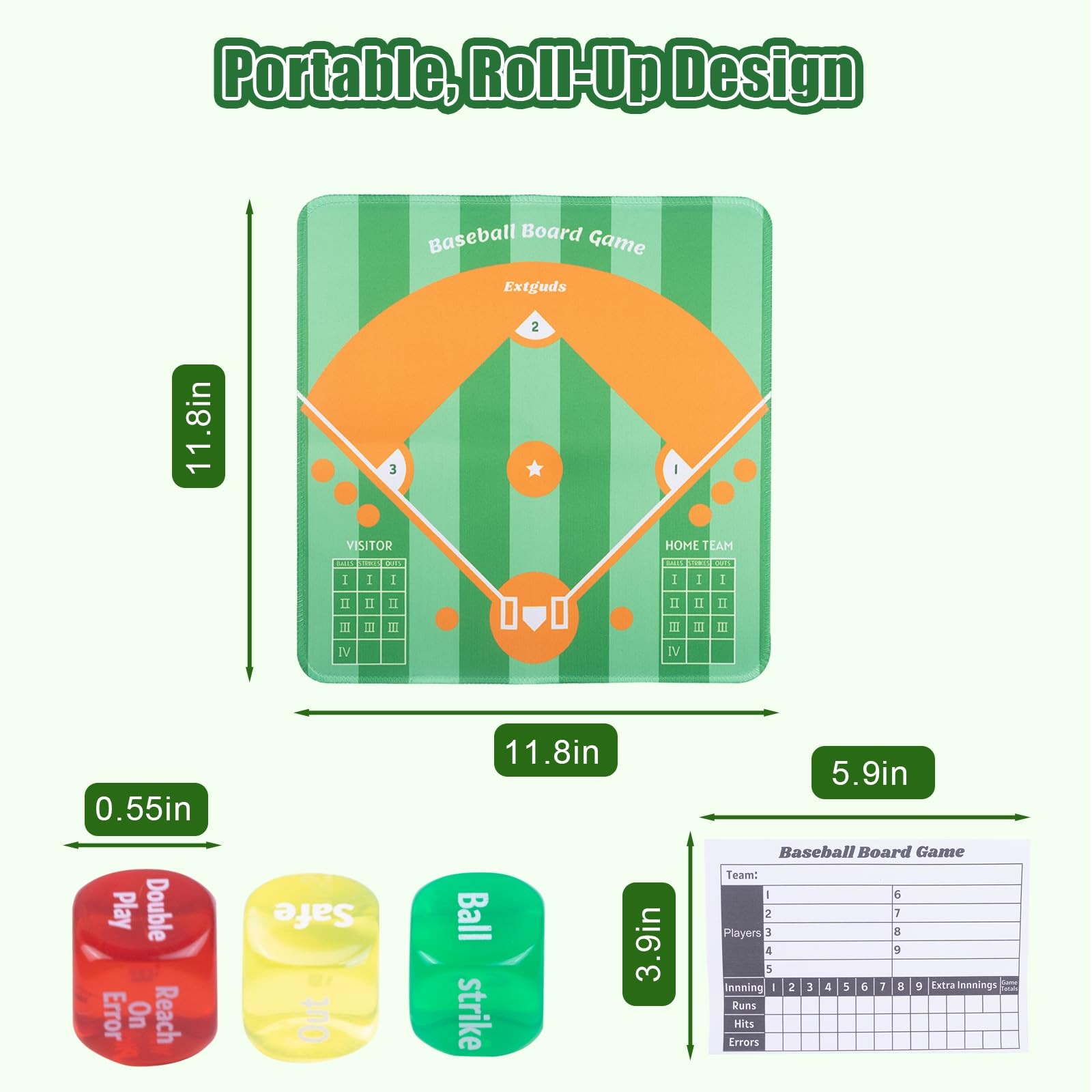 Extguds Baseball Board Game, Dice Game for Families, Parties…