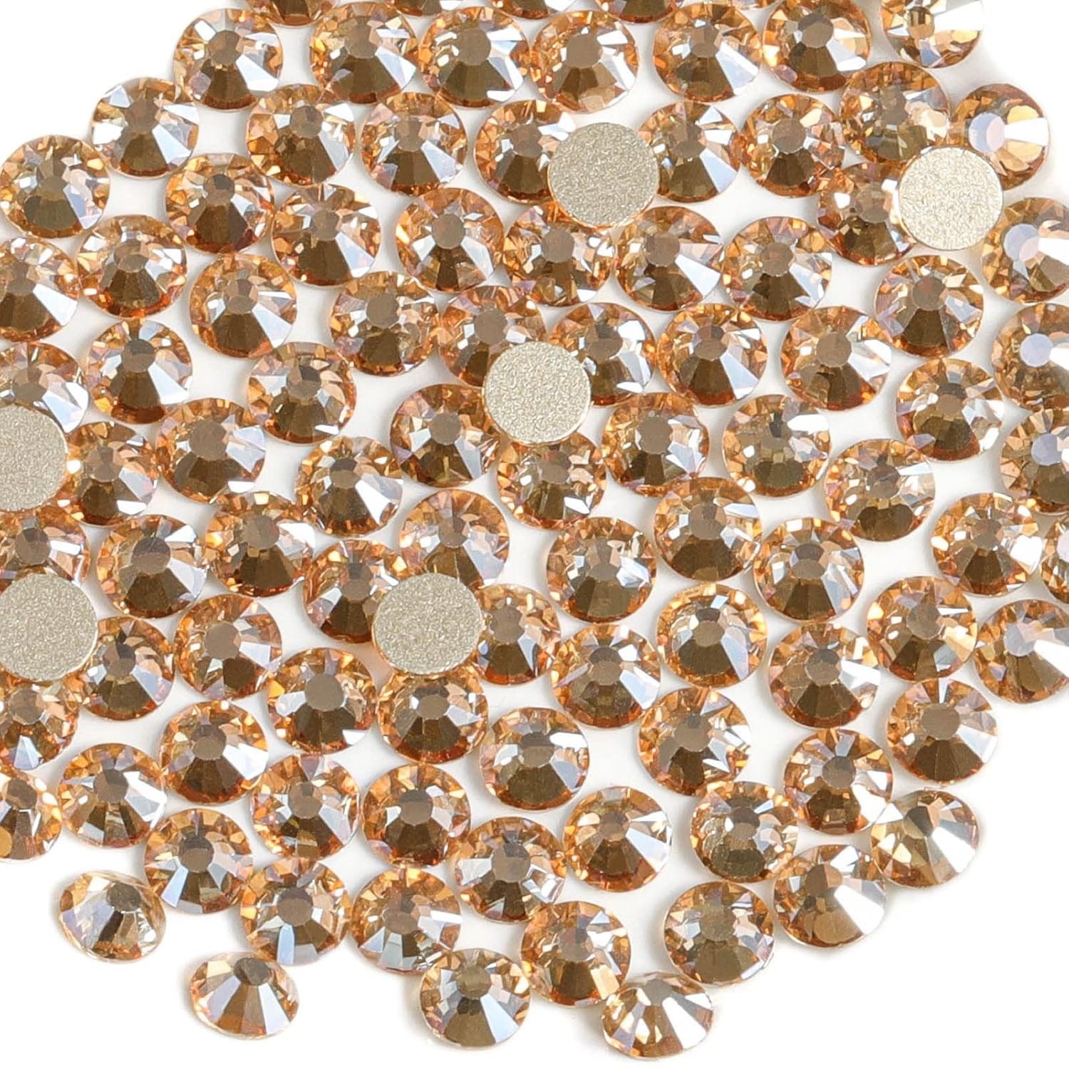Versatile 1440pcs Golden Shadow SS20 Flatback Rhinestones for Crafts & Nail Art