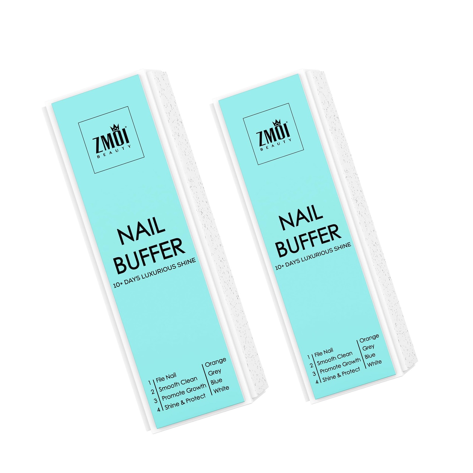 Pro Nail Buffer Block – 2 Pack Luxurious Shine Korean 4-Way Nail Buffing B