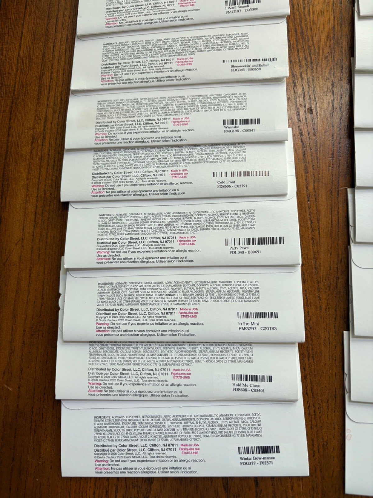 Lot of 20 Different Color Street Nail Polish Strips NIP Made in USA *READ*