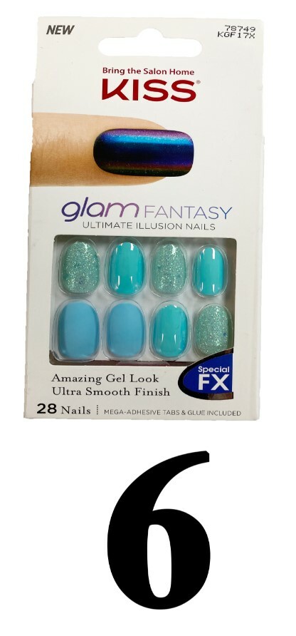 Kiss Salon Glam Fantasy Nails Special FX 28 Illusion Press On Nails Medium, Long