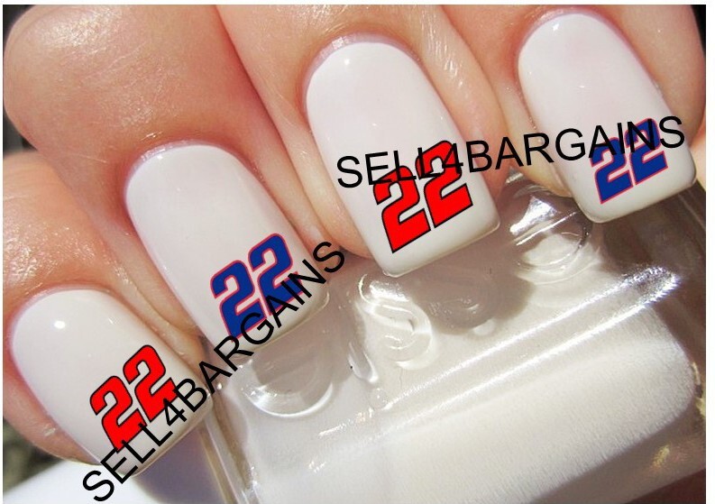 Nascar Driver JOEY LOGANO #22 DRIVER NASCAR AUTO RACING》Nail Art Decals